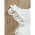 thumbnail image 5 of Toddler Baby Girls Romper Dress Lace Ball Summer Casual Sleeveless Ruffled Mesh Tulle Jumpsuit, 5 of 8