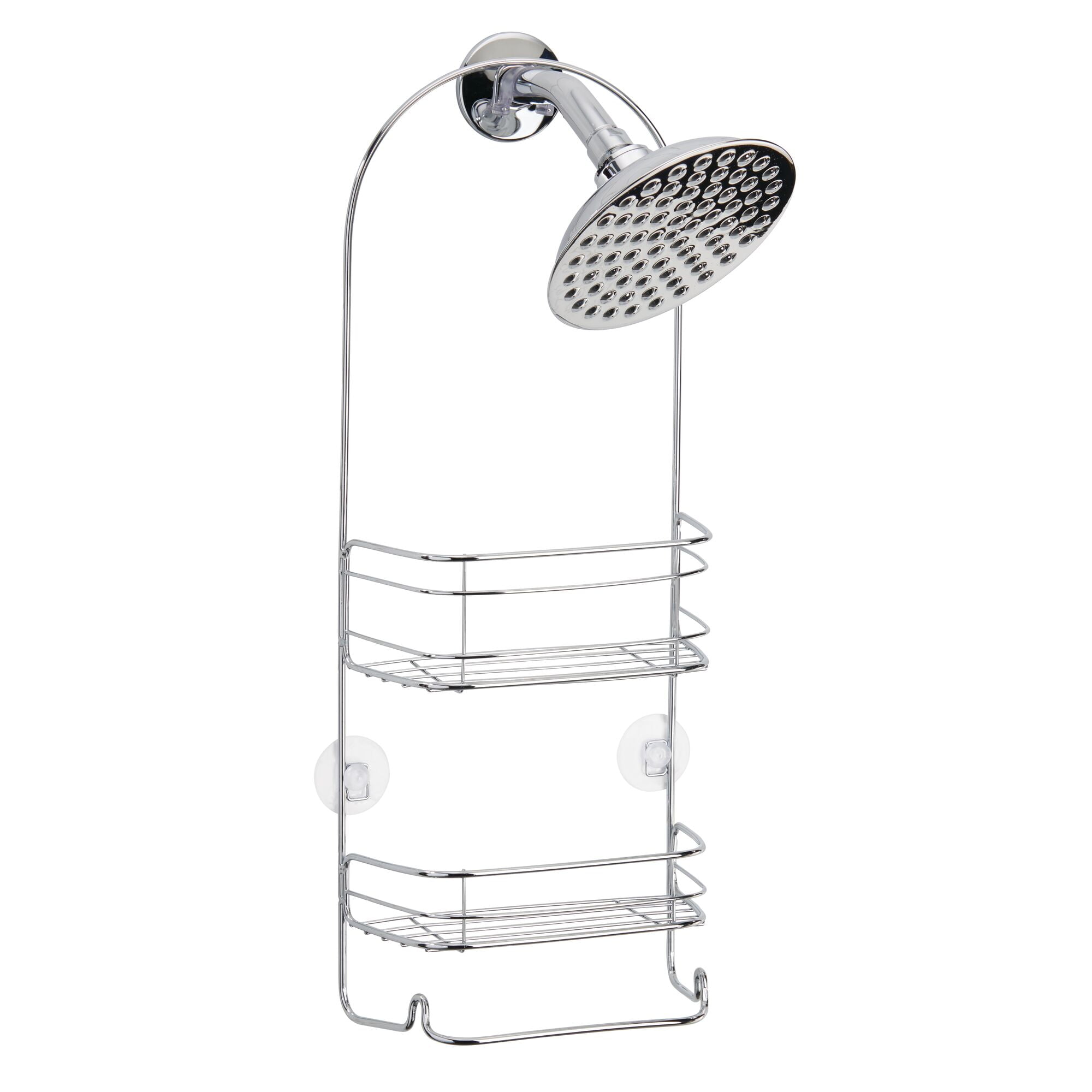 2-Tier Metal Shower Organizer, Silver，Durable and Strong， 6.6Lbs，18''W X  10''D X 22''H - AliExpress