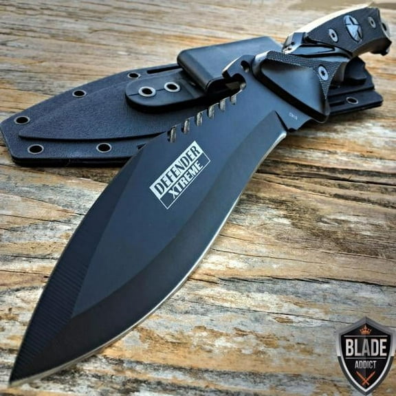 11" Fixed Blade Hunting Full Tang Survival Knife Rambo Camping Bowie w/ Sheath