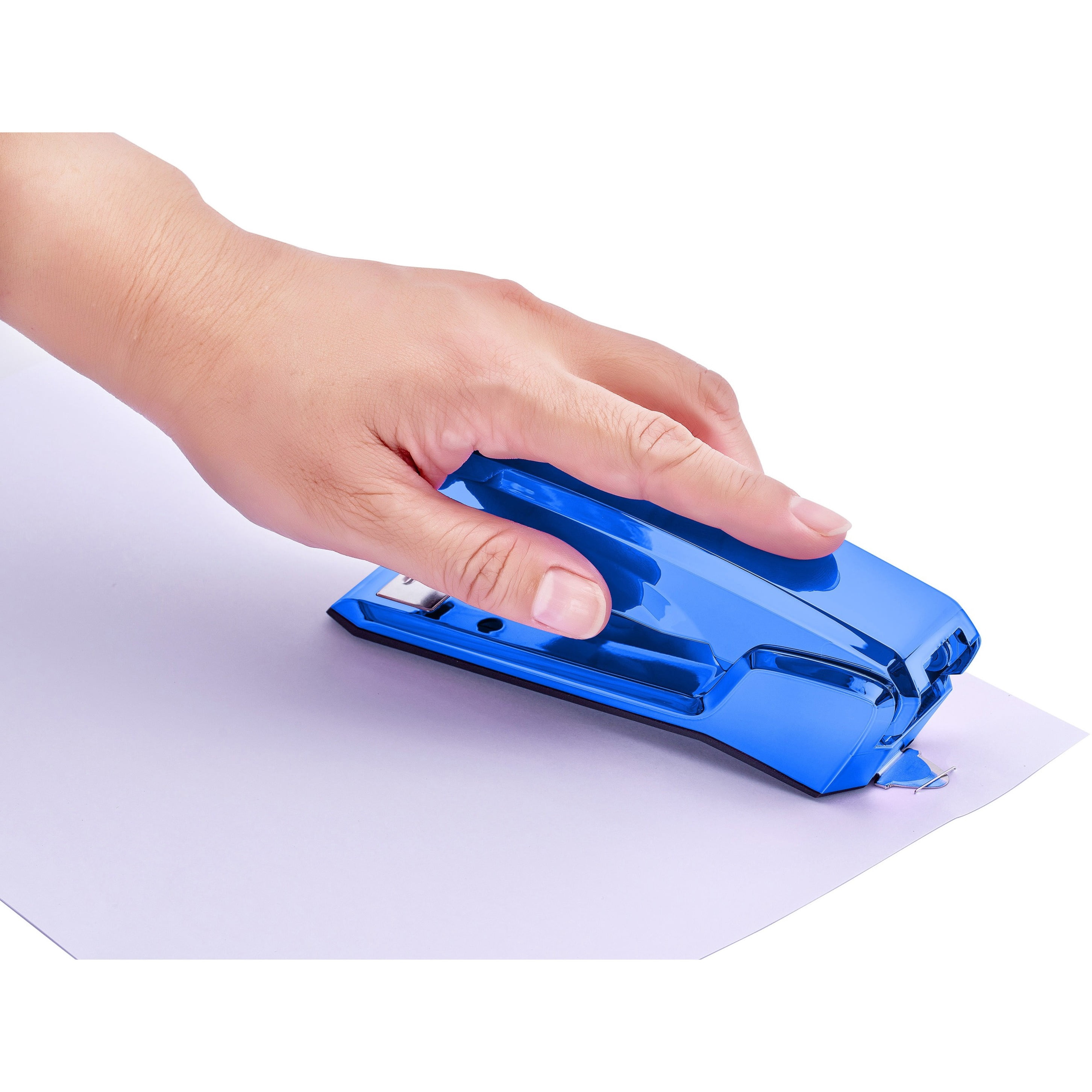 Bostitch Office Ascend 3 in 1 Stapler with Integrated Remover & Staple Storage, 20 Sheet Capacity, Metallic Blue