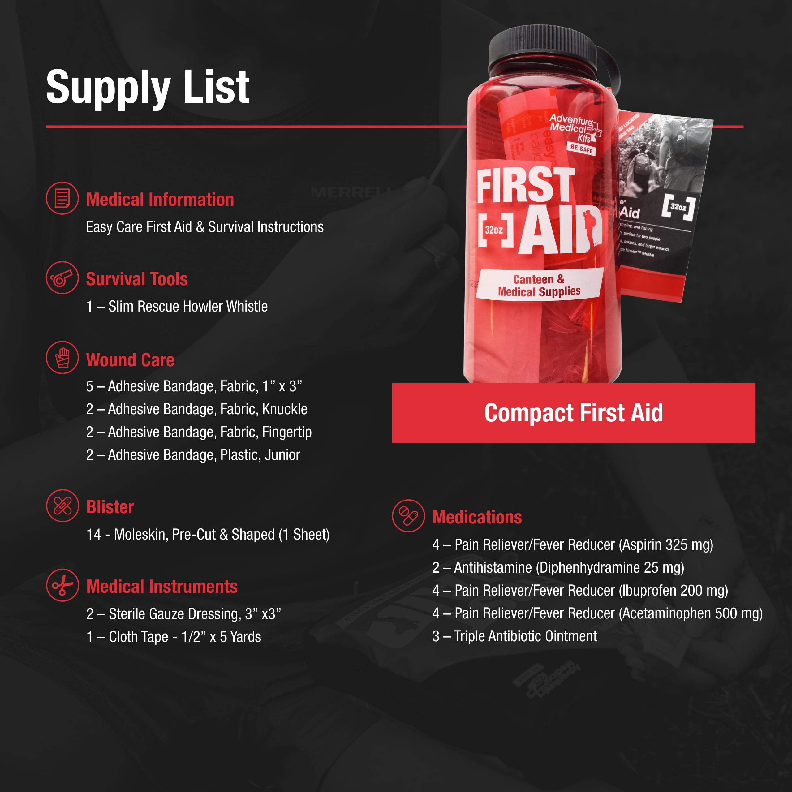 Adventure First Aid, 32 Oz Kit