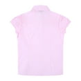 thumbnail image 5 of Bienzoe Girls School Uniform Cotton Short Sleeve Blouse Bowtie Pack Pink S, 5 of 11