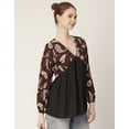 thumbnail image 5 of Moomaya V-Neck Tops For Womens, Viscose Rayon Printed Summer Casual Top Tunic, 5 of 8