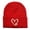 Red, variant on Wensltd Women Men Heart Print Embroidery Knit Beanie Warm Soft Cozy Casual Daily Fashion Outdoor Cycling Cap Trendy Pink