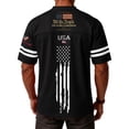 thumbnail image 6 of BRANROY 4th of July Shirts for Men V Neck - 250 Years of Freedom V Neck Athletic Jersey, Breathable Soccer Shirt for 4th of July, Gym, Running,Black L, 6 of 6
