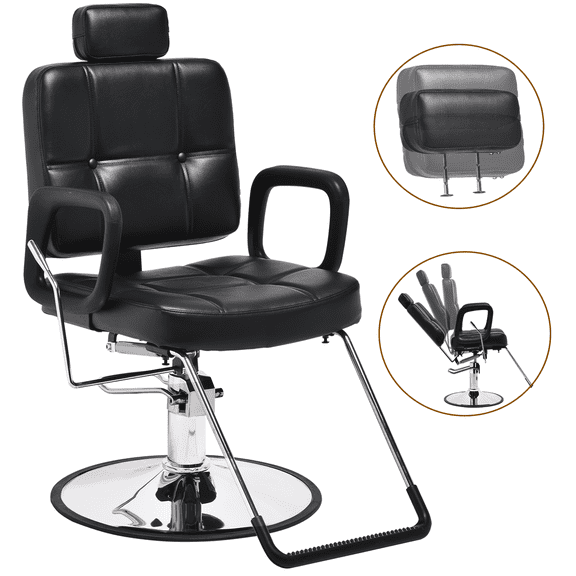 Olakula Salon Chair – All in One Styling Chair with Reclining Feature, Ideal for Hair Salons, Spas & Barber Shops.
