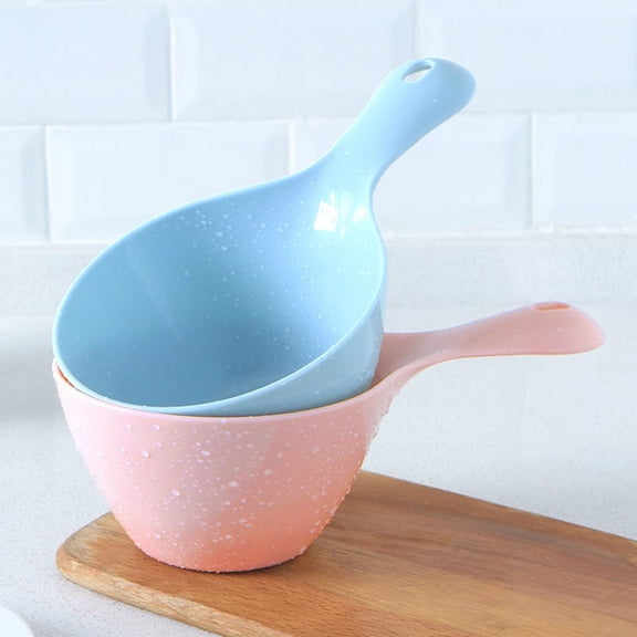 ADDHAT Wide Handle Plastic Water Ladle Kitchen Scoop for Home Cooking and Serving - 1 Piece Design