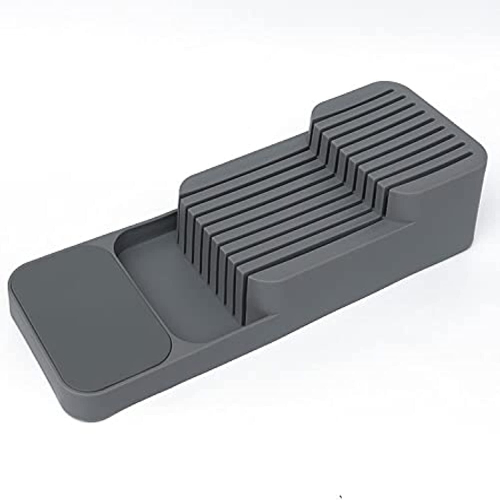 KEINXS Plastic Knife Block Holder Drawer Knives Storage Rack Knife