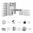 thumbnail image 3 of Cabot 60W L Shaped Computer Desk with Storage Set in White - Engineered Wood, 3 of 9
