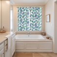 thumbnail image 3 of Curtains 63 Inch Length 2 Panels, Blue Starfish Anchor Grommets Window Treatment Curtain, Summer Coastal Teal Waves Stripe Thermal Curtains Drapes for Living Room/Bathroom, 3 of 9