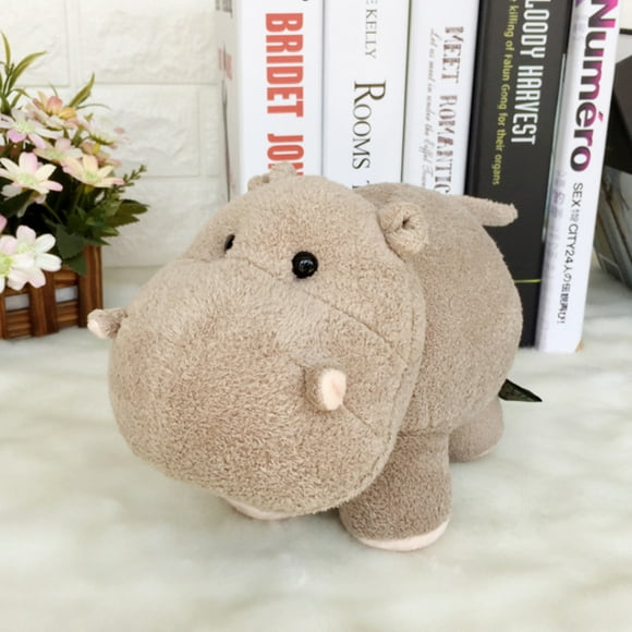 Plush Toy,  Comfortable Elephant Hippo Shape Children Plush Toy, for Baby Beige Elephant,Beige Hippo
