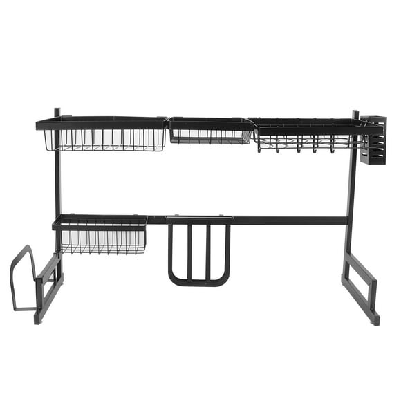 Sink Drainer Rack, Thick 85cm Stable Load-Bearing Tableware Storage Shelf, Bowls Plates For Storing Cutting Boards Pot Covers