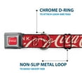 thumbnail image 5 of The Coca-Cola Company Pet Collar, Dog Collar Metal Seatbelt Buckle, Drink Coca Cola Typograpy Logo Scattered Red White, 9.5 to 13 Inches 1.0 Inch Wide, 5 of 8
