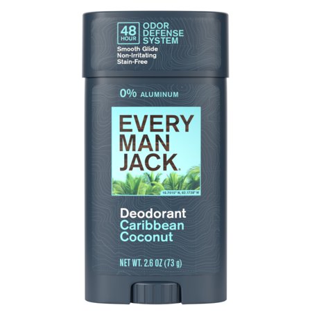 Every Man Jack Caribbean Coconut Premium Deodorant, 2.6 oz
