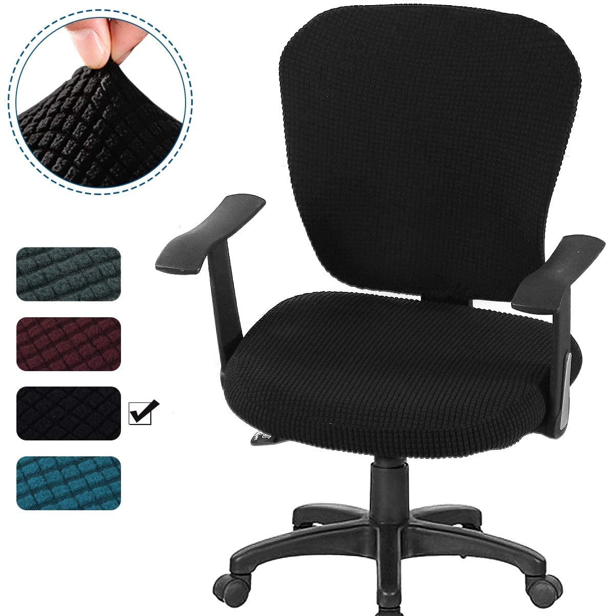 Swivel Computer Chair Cover Stretch Office Chair Seat Protector Slipcover 