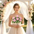 thumbnail image 6 of Fake Flowers Realistic Silkly Rose Bouquet, 7 Stems 12.99 Inch Artificial Faux Flower Arrangement No Fade, Waterproof for Wedding Bridal Bouquets, Photography, Home Centerpieces Decor, 6 of 6