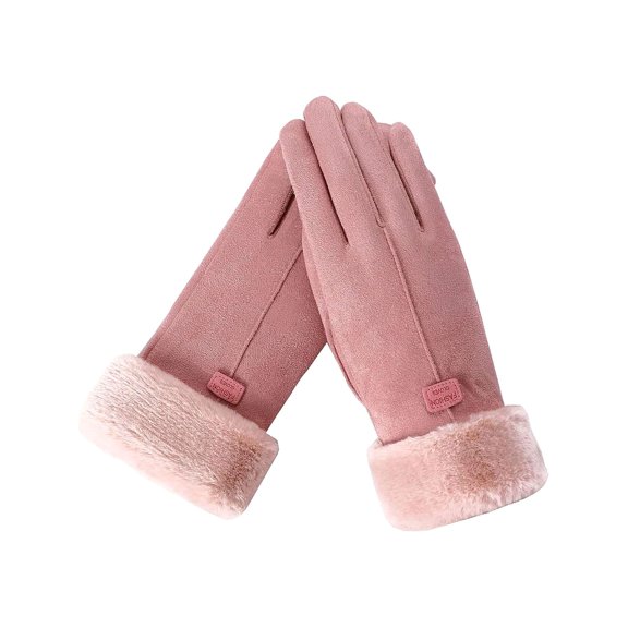 BadPiggies Women Winter Warm Gloves Sensitive Touchscreen Texting with Fleece Lined Windproof Gloves (Pink)