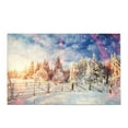 thumbnail image 2 of CADecor Winter Landscape Trees and Fence in Hoarfrost, Background with Some Soft Highlights and Snow Flakes Bath Rug Bathroom Mat Doormat 30x18 inches, 2 of 2