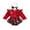 Red, variant on Xingqing Christmas Infant Baby Girls Clothes 3pcs Ruffle Long Sleeve T Shirts+Santa Printed Shorts+Headband Set Green 12-18 Months