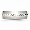thumbnail image 2 of Stainless Steel Brushed and Polished Braided 8.00mm Band, 2 of 8