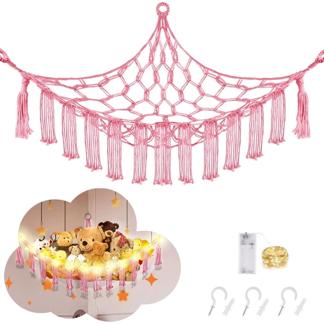 Hamaca de peluche CERETIA con luz LED para habitación infantil