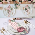 thumbnail image 3 of Eucalyptus Trucks Cloth Napkins, Spring Farmhouse Floral Leaves Pink Plaid Washable and Reusable Dinner Napkins Set of 4, Table Napkin for Kitchen Party Birthday Wedding Hotel Housewarming 20"x20", 3 of 9