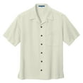 thumbnail image 5 of Yellow Rooster Men's Short Sleeve Easy Care Camp Male Shirt Ivory S, 5 of 6
