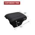 thumbnail image 4 of KBH Center Console Cover for 2023-2026 Honda Pilot Accessorie, 2024 2025 2026 Honda Ridgeline/Passport Armrest Cover with Side Pockets, Black Leather Middle Console Lid Protector, 4 of 8