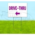 thumbnail image 1 of Drive-Thru Left (18" x 24") Yard Sign, Includes Metal Step Stake, 1 of 6