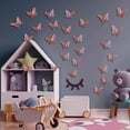 thumbnail image 6 of Butterfly Wall Decor, 48Pcs 2 Styles 3 Sizes Butterflies for Birthday Cake Cupcake Toppers, 3D Paper Iridescent Sticker Graduation Grad Cap Decorations Baby Shower Girl Room Nursery Decals, 6 of 7