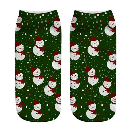 

2 pairs Women Fashion Three-dimensional Printed Socks Christmas Socks Color random