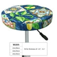 thumbnail image 4 of Lsque Lemon and Leaves Round Bar chair cushion covers Velvet Fabric Premium Comfort Protects from Scratches and Stains for 14-17 Inch Chair- 13 inch, 4 of 7