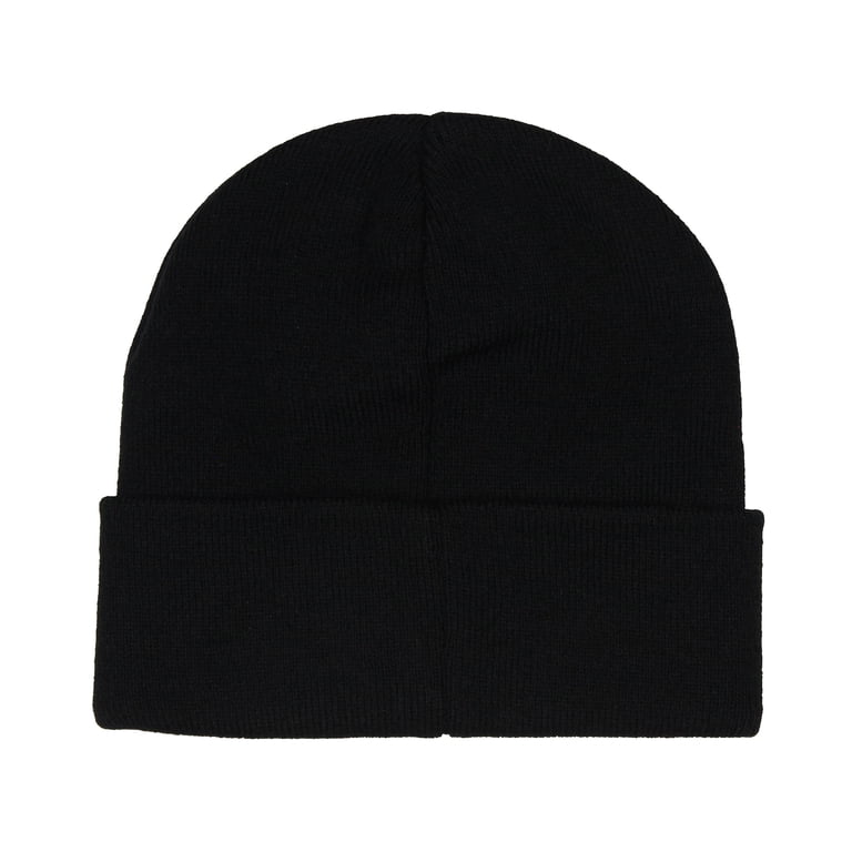Wicked Embroidered Knit Cuff Beanie Winter Hat Adults Unisex Black Amazon.com: Bioworld Wicked Logo Black Fuzzy Yarn Cuff  main image 3