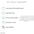thumbnail image 2 of 60 inch Vanity Top Bathroom Sink with 3 Holes, 2 of 9