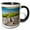 Black/White, variant on 3drose, Argentina, Santa Cruz. Puerto Deseado, Magellanic Penguins., 11oz Magic Transforming Mug
