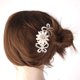 thumbnail image 4 of KAKOWELY Pasador de pelo con 5 pasadores y perlas de imitación de diamantes de imitación para mujer, accesorio para el pelo para boda (mariposa sobre flor), 4 of 4