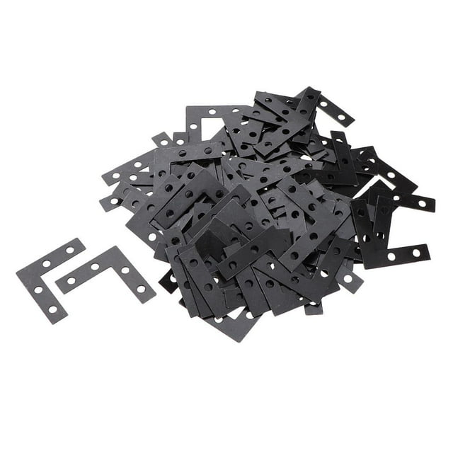 Soporte de Esquina de Metal 100 Piezas Perfecl Plato de esquina de forma de l 38mm X 38mm
