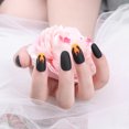 thumbnail image 4 of Puntas de Uñas NikouMX 24 Piezas Postizas con Llama Negras, 4 of 8