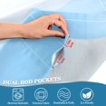 thumbnail image 5 of Yayeee Kitchen Curtains Tier Set of 2 Light Filtering 57"x24" Over Sink Window Panels, Light Blue Stripes, 5 of 7