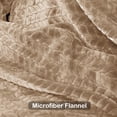 thumbnail image 4 of Flannel Throw Blanket, Twin Size (60"x 80") Brown 420GSM Microfiber Blanket, Super Soft Wheat Pattern Blanket Cozy Warm for Office Nap Blanket Couch Bed Blanket / All Seasons Use, 4 of 8