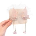 thumbnail image 1 of 2 pares de pinzas para el pelo con borlas y mariposas, clip lateral, pasadores de tela, clip para peinar el pelo de mariposa, accesorio para tocado, accesorios de boda para mujeres, niñas y, 1 of 7