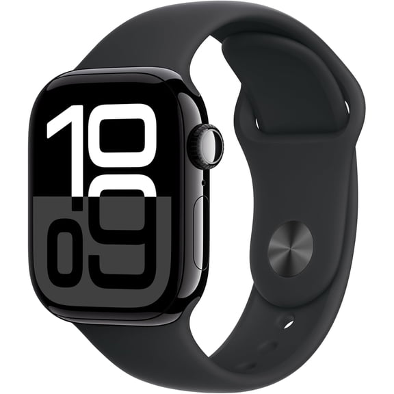 Pre-Owned Apple Watch Series 10 [GPS   Cellular 42mm case] Smartwatch with Aluminium Case with Black Sport Band - Jet Black