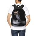thumbnail image 4 of Sikiie Black Cobra Snake Print Simple Backpack, Large Capacity Adjustable Shoulder Strap Campus Backpack Travel Sports Bag, Unisex, 4 of 6
