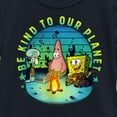 thumbnail image 2 of Girl's SpongeBob SquarePants Be Kind to Our Planet Graphic Tee Navy Blue X Large, 2 of 4