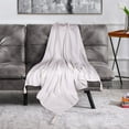 thumbnail image 4 of 60" X 50" White Woven Cotton Throw Blanket, 4 of 8
