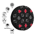 thumbnail image 4 of Salouo Card Suits Print Spare Tire Cover 14-17 inch Spare Tire Protector Universal Tough Tire Wheel Cover for Trailer SUV and Truck-14 inch, 4 of 6