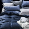 thumbnail image 3 of NTBAY 3 Piece Velvet King Duvet Cover Set with Zipper Closure and Corner Tie, Ultra Soft and Luxury Comforter Cover Set, 90"x104", Navy Blue, 3 of 5