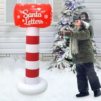 Meggemo Christmas Inflatable Cartoon PVC Decoration Mailbox Ornament Supply Airblown Holiday Decor for Yard Porch Outdoor Christmas Celebrations