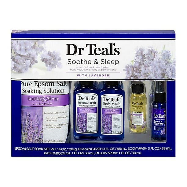 Dr. Teal's Sooth & Sleep 5Piece Gift Set in Lavender,Great for easing
