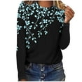 thumbnail image 5 of Ladies Spring Tops and Blouses Long Sleeve Womens Shirts Trendy Graphic Women Print Tops Lapel Long Sleeve Shirt My Items, 5 of 7
